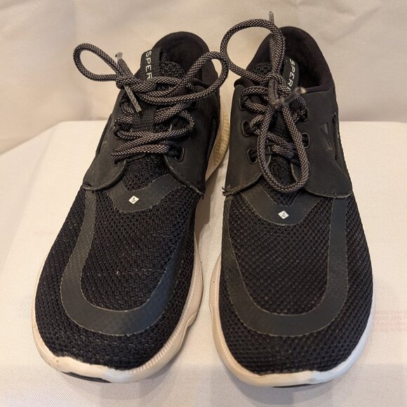 Sperry 7 SEAS Boat Shoes BLACK Size 6.5M - Picture 2 of 8
